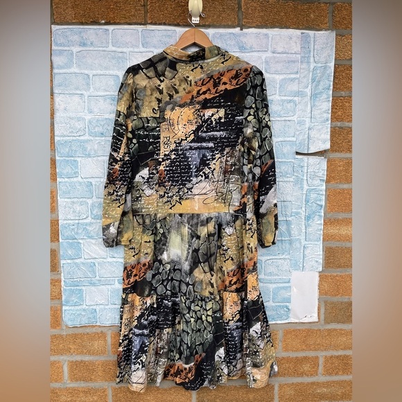 Simply Art by Dolcezza Dress “Postal” midi dress size large - Picture 5 of 9